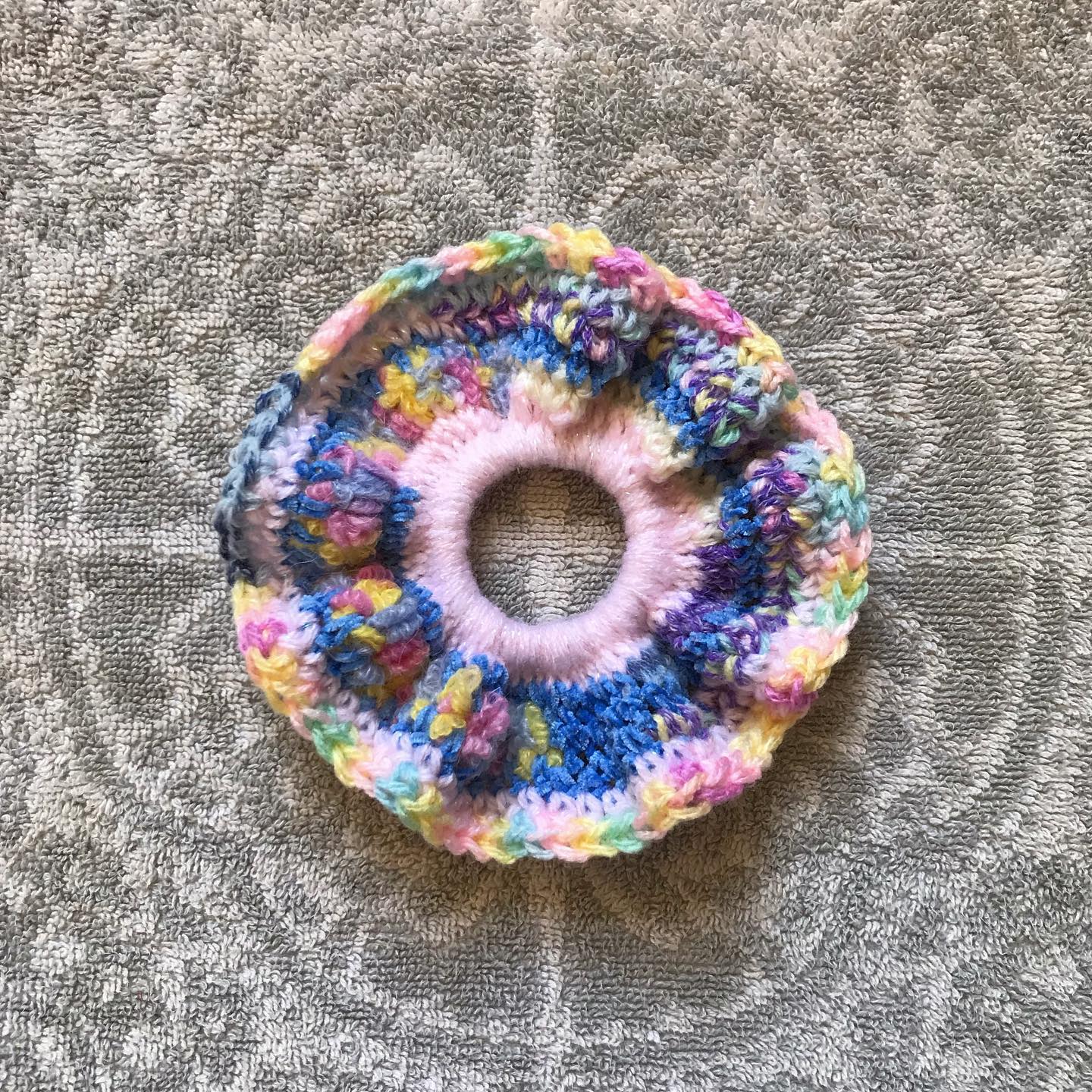 Pastel Princess Crochet Hair Scrunchie