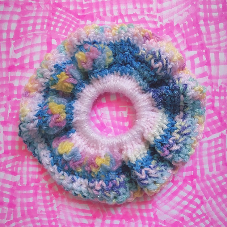 Pastel Princess Crochet Hair Scrunchie