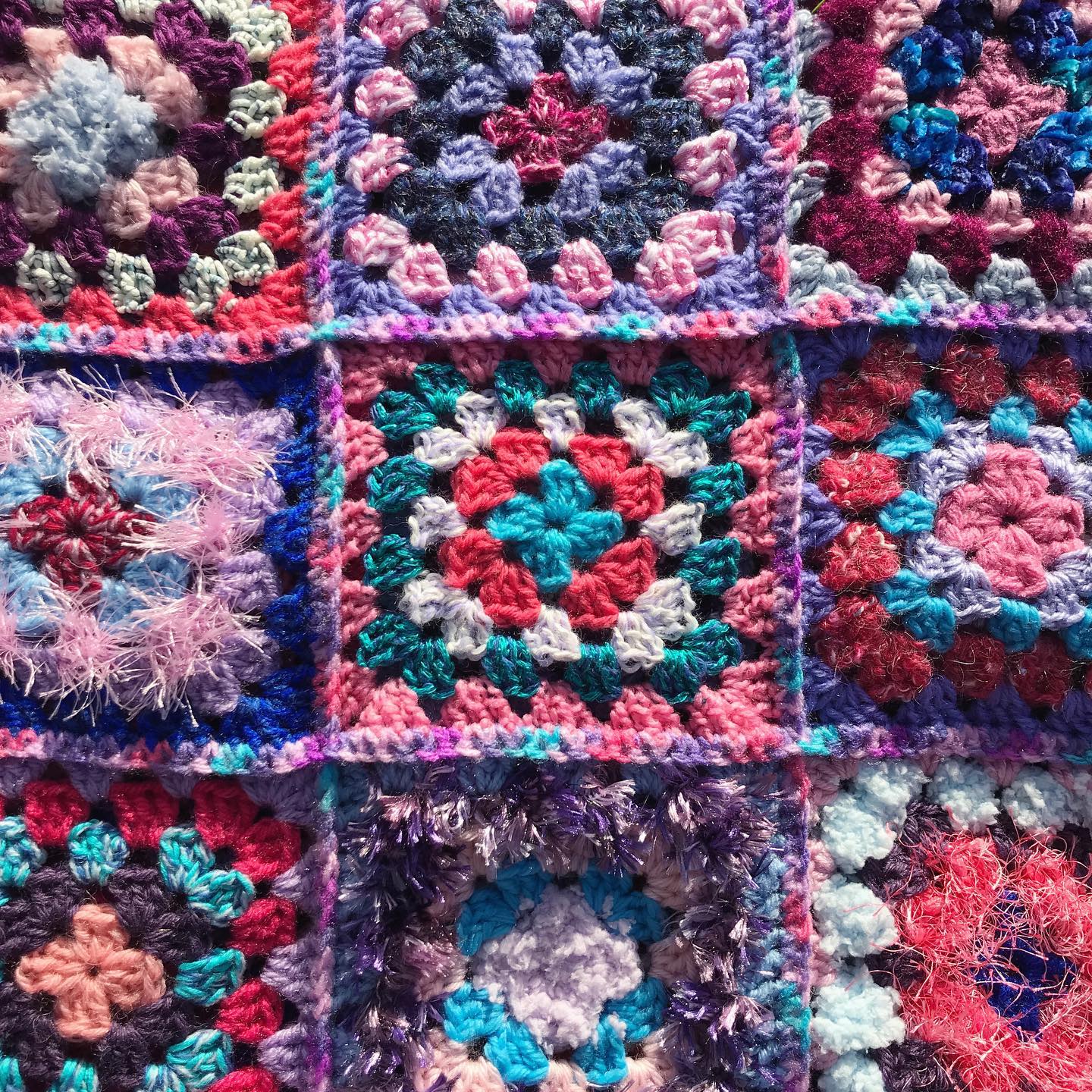 Hydrangea Granny Square Crochet Cropped Jumper