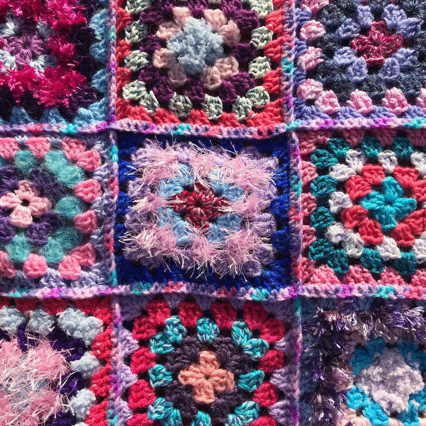Hydrangea Granny Square Crochet Cropped Jumper