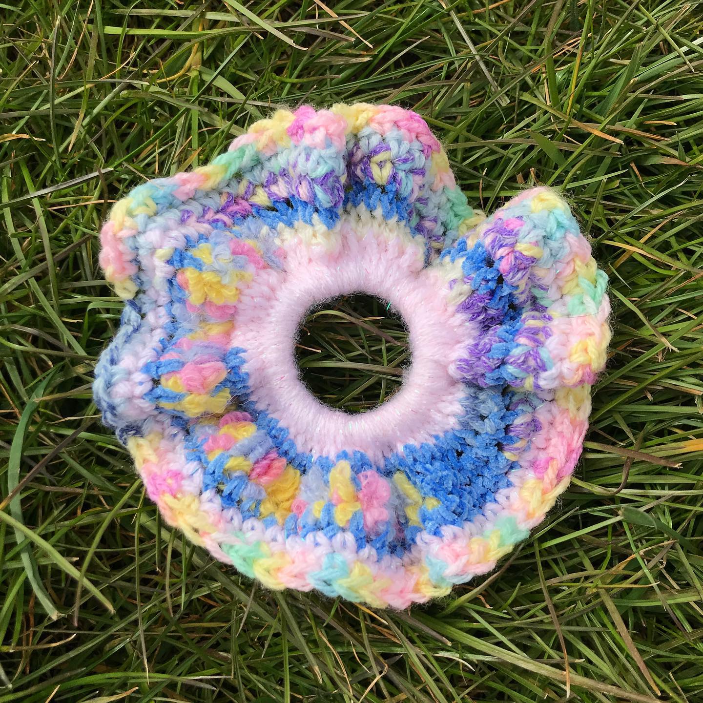 Pastel Princess Crochet Hair Scrunchie