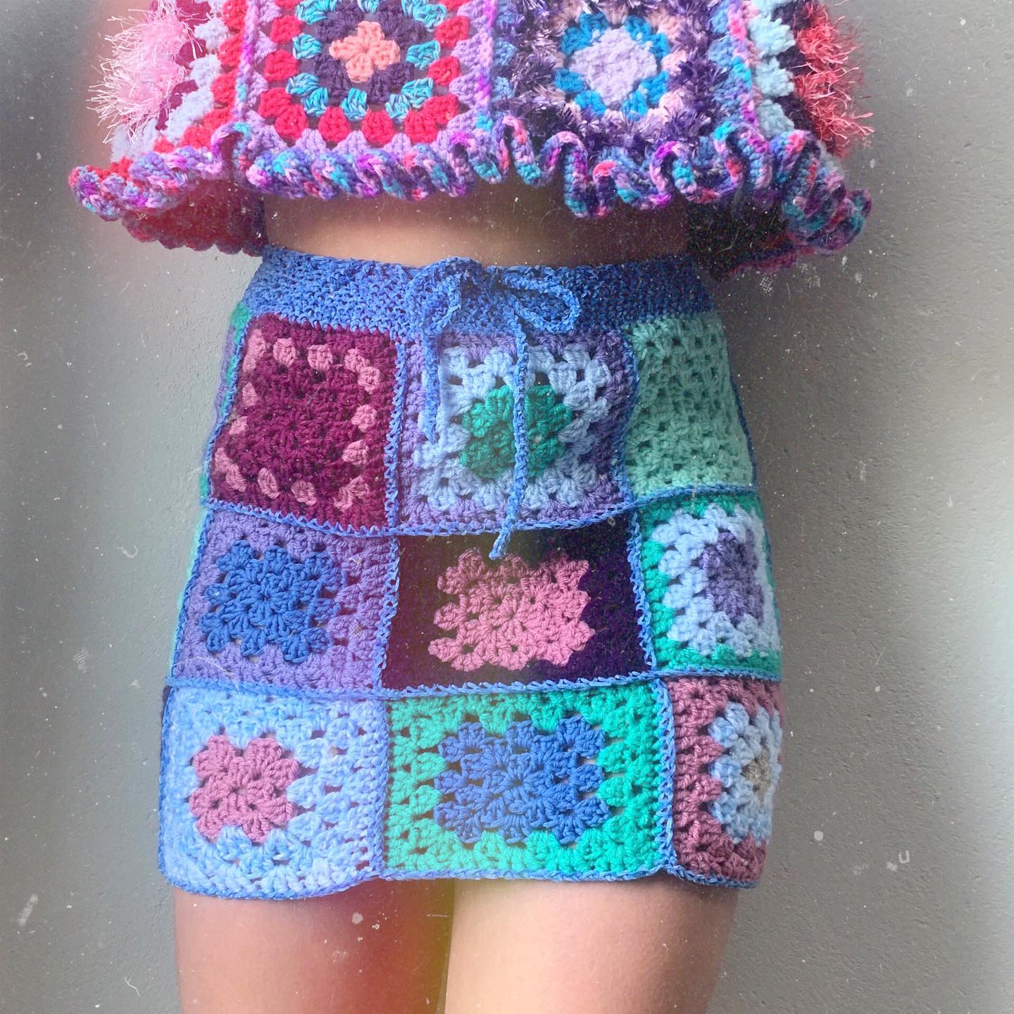 Mermaid Granny Square Crochet Skirt