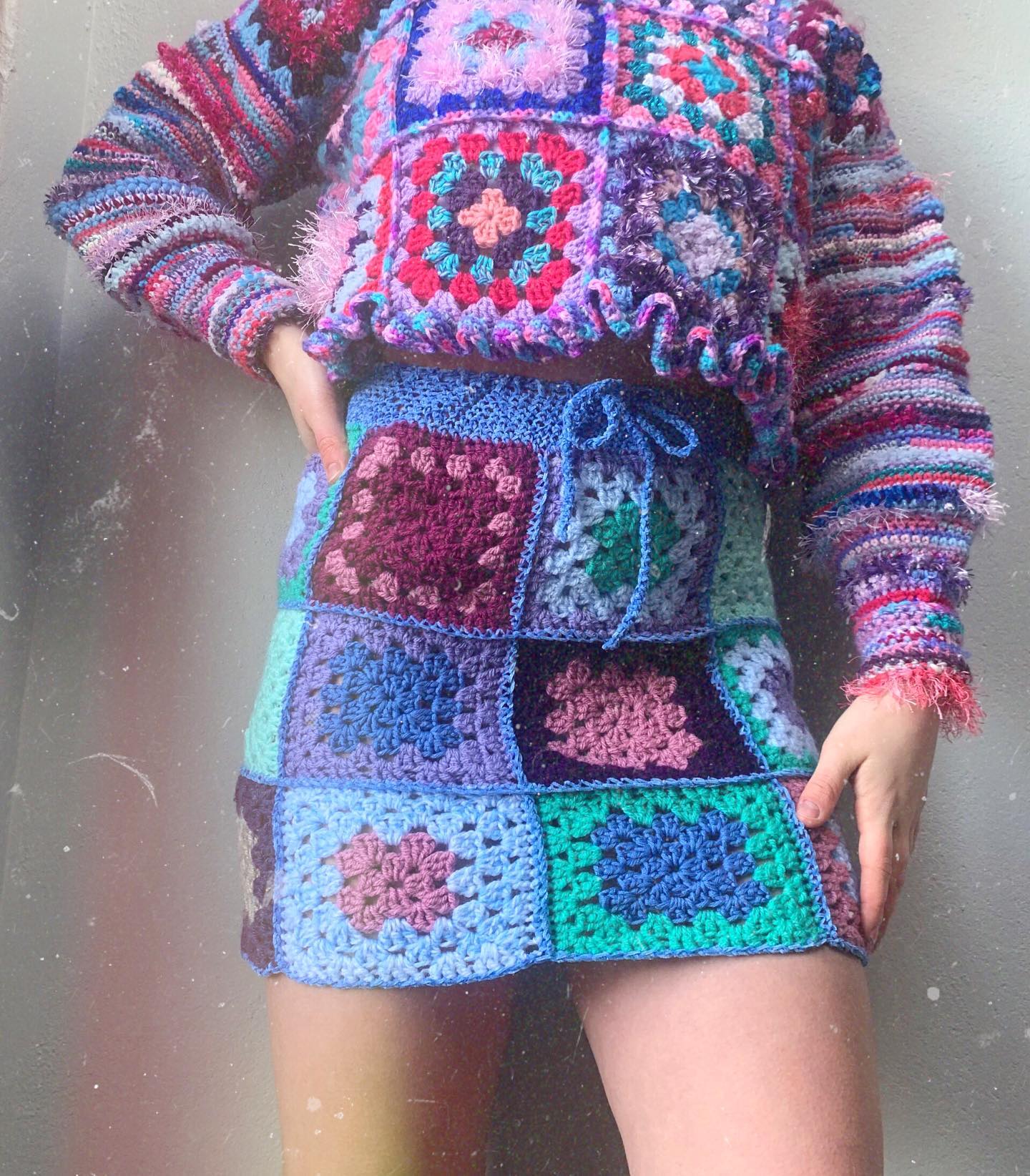 Mermaid Granny Square Crochet Skirt