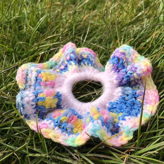 Pastel Princess Crochet Hair Scrunchie