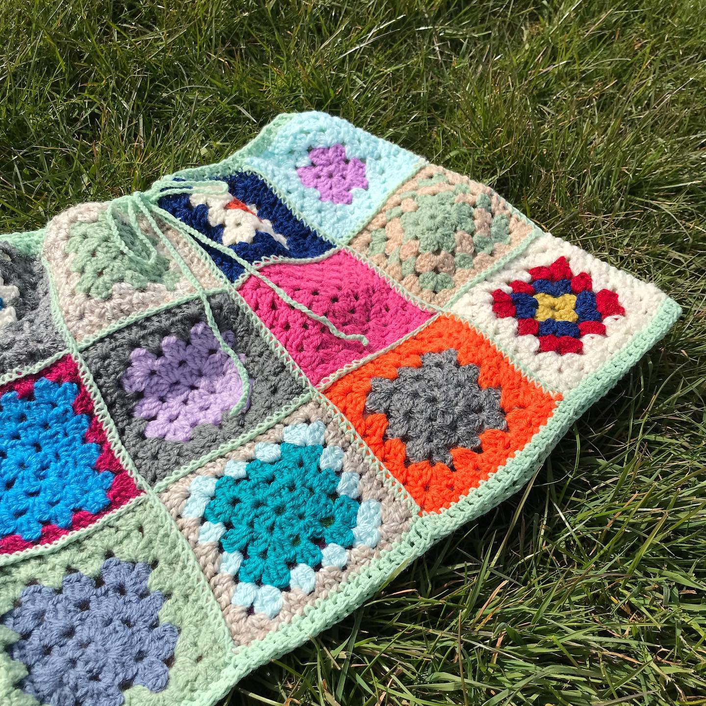 Blanket Granny Square Crochet Skirt